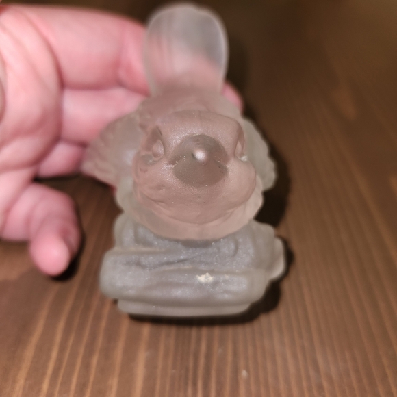 VINTAGE 1979 GOEBEL FROSTED CLEAR GLASS BIRD FIGURINE VINTAGE GLASS PAPERWEIGHT - Picture 4 of 12